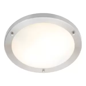 Image of Spa 310mm Delphi Flush Ceiling Light Opal Glass and Chrome