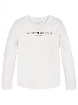 Image of Tommy Hilfiger Girls Long Sleeve Essential Logo T-Shirt