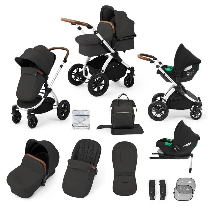 Image of Ickle Bubba Stomp Luxe All-in-One I-Size Travel System- Cirrus Travel Systems one SILVER / CHARCOAL GREY / TAN 70660562055