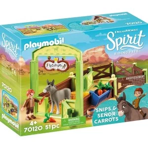 Image of Playmobil DreamWorks Spirit Horse Box - Snips & Senor Carrots