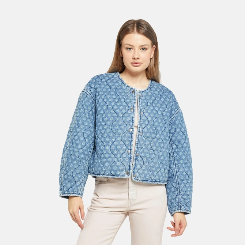 Image of Levis Levis Levis Rumer Quilted Liner Shrt Faye - Blue 14 Female