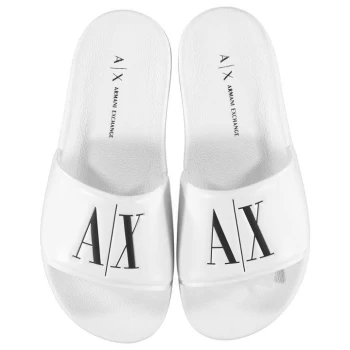 Image of Armani Exchange Sliders White Size 37 Women