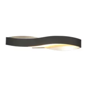 Image of Wall Lamp, 1 x 6W LED, 3000K, 420lm, Sand Anthracite, Satin Nickel - Luminosa Lighting