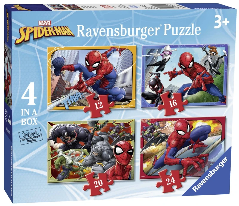 Image of Ravensburger Marvel Spider Man 4 in Box Jigsaw Puzzles Multi unisex