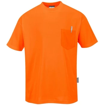 Image of S578ORR5XL - sz 5XL Day-Vis Pocket Short Sleeve T-Shirt - Orange - Portwest