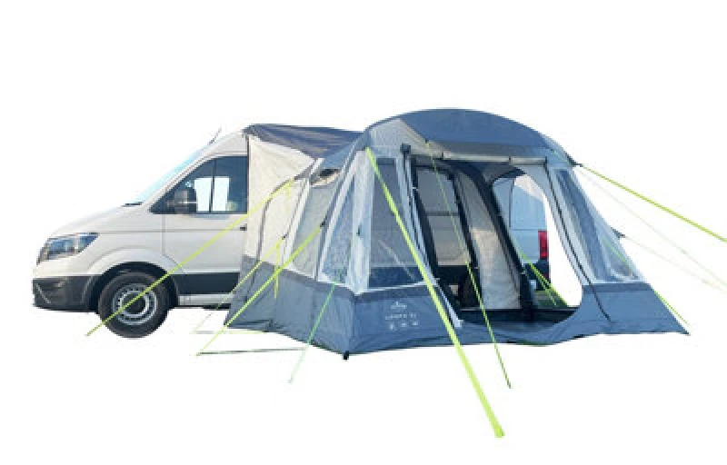 Image of OLPRO Loopo Breeze Tall Tunnel Motorhome Awning (Blue/ Grey)