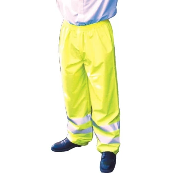 Image of Hi-vis Breathable Yellow Trousers (M) - Tuffsafe