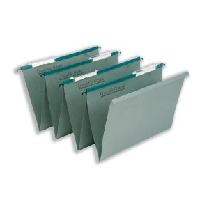 Image of Rexel Crystalfile Classic Linked Foolscap 15mm Suspension File Green - 1 x Pack of 50 Suspension Files