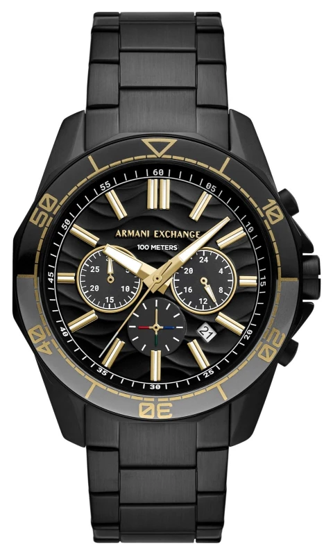 Image of Armani Exchange AX1963 Mens (44mm) Black Chronograph Dial Watch