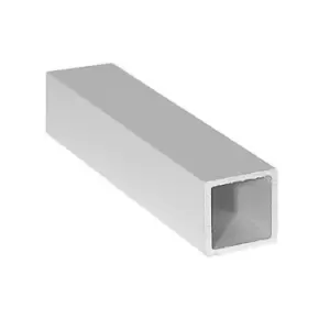 Image of Anodized Aluminum Square Tube Circular Pipe Rod Pipe Rail - Size 2000x15x15x1mm - Pack of 2