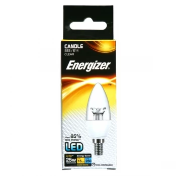 Image of Energizer LED Candle 250lm E14 Clear Warm White SES 3.4w