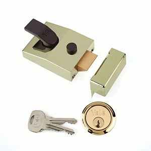 Image of Yale P-89-BLX-PB-60 89 Deadlocking Nightlatch - Brass 60mm