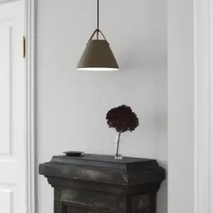 Image of DFTP Strap 27 Indoor Living Dining Metal Pendant Ceiling Light in Beige (Diam) 27cm