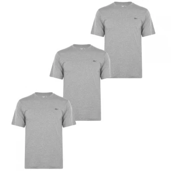 Image of Reebok 3 Pack T Shirt Mens - Grey Marl