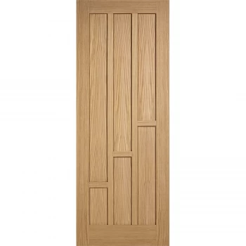 Image of Coventry Internal Prefinished Oak 6 Panel Fire Door - 762 x 1981mm