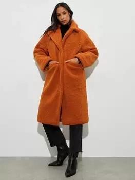 Image of Dorothy Perkins Teddy Coat, Brown, Size XL, Women