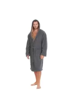 Image of Bonded Fleece Hooded Dressing Gown
