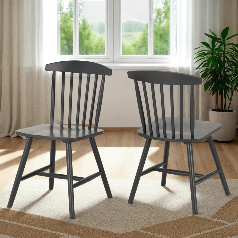 Image of Seconique Emery Dining Chair (x2 Per Box) - Dark Grey 400-402-148