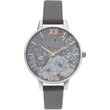 Image of Ladies Olivia Burton Vegan Dark Grey Rose Gold & Silver Watch