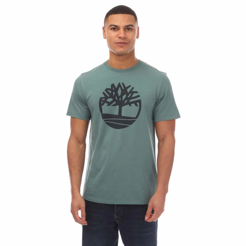 Image of Timberland Kennebec River Tree Logo T-Shirt - Green Green S