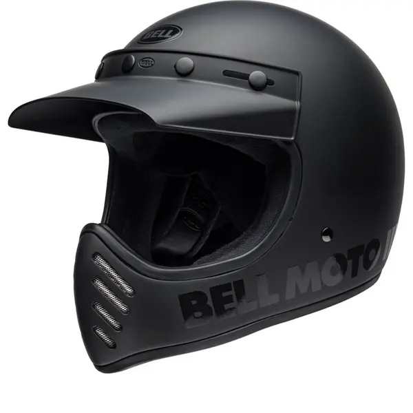 Image of Bell Moto-3 Classic Solid Blackout Full Face Helmet M