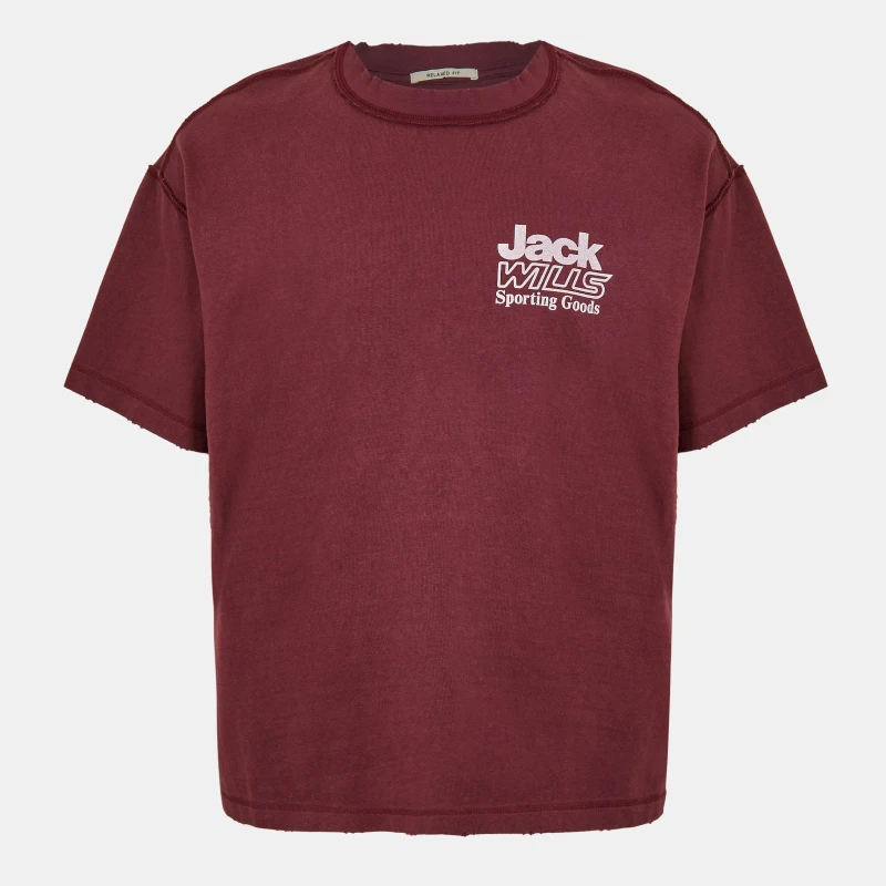 Image of Jack Wills Mens JW Bold Graphic Regular Fit T-Shirt Moltn Chocolate male S