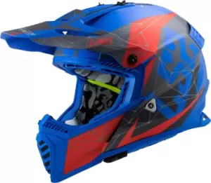 Image of LS2 MX437 Fast Evo Alpha Motocross Helmet, red-blue, Size S, red-blue, Size S