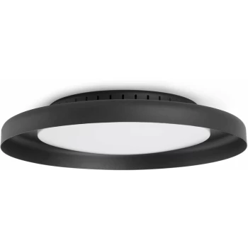 Image of Faro Dolme - LED Flush Ceiling Light Black