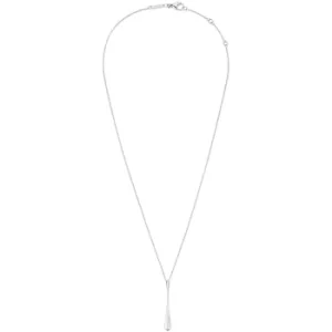 Image of Calvin Klein Ellipse Silver Tone Adjustable Necklace KJDMMP000100