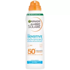 Image of Garnier Ambre Solaire SPF 50+ Sensitive Advanced Dry Mist Sun Spray 150ml