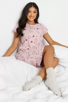 Image of Petite Heart Print Nightdress
