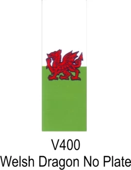 Image of Number Plate Sticker - Welsh Dragon - CASTLE PROMOTIONS- V400