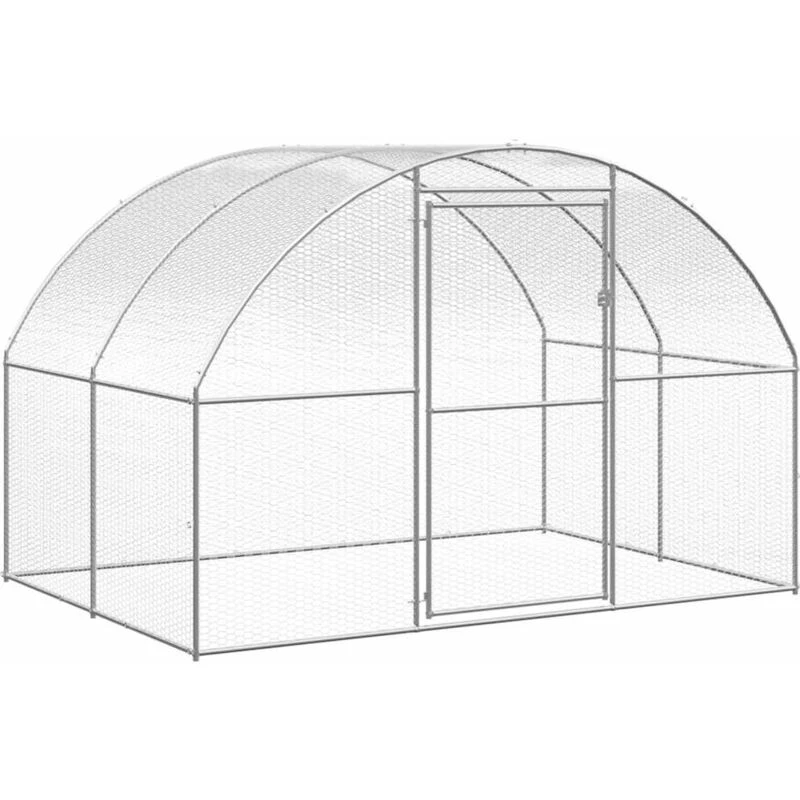 Image of VIDAXL Outdoor Chicken Coop 3x2x2 m Galvanised Steel vidaXL 8720286651988