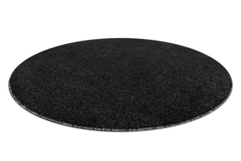 Image of RugsX Eton Plus Circle Carpet Melange Anthracite / Silver Circle 133 Cm