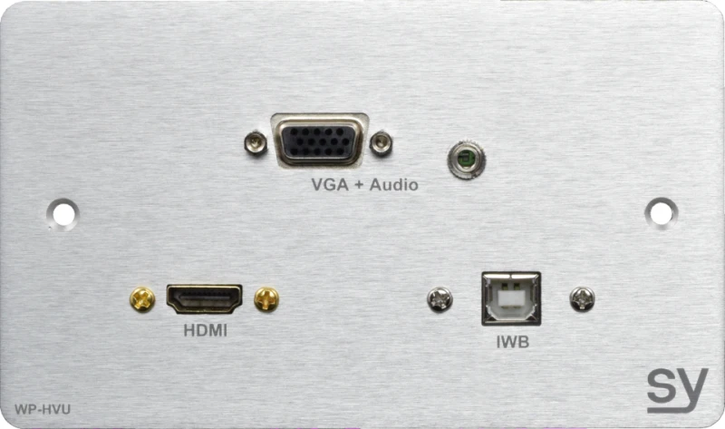 Image of SY Electronics SY-WP-HVU-BA socket-outlet VGA + HDMI + 3.5mm + USB Typ