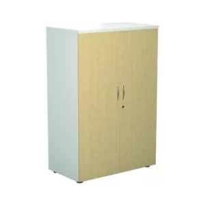 Image of Jemini Wooden Cupboard 800x450x1200mm White/Maple KF810315