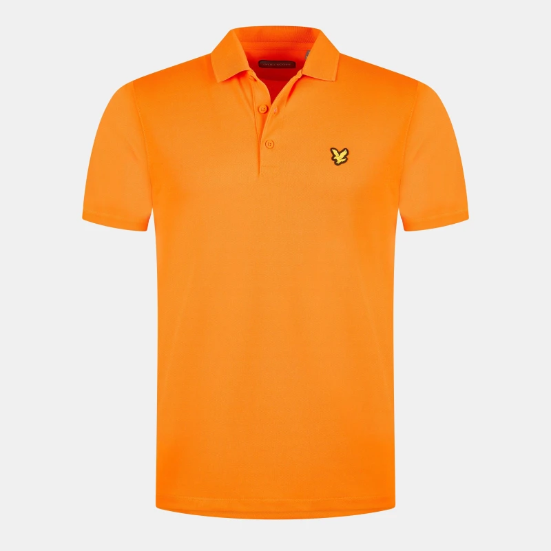 Image of Lyle and Scott LS Golf Tech Polo Shirt - Orange Orange XS