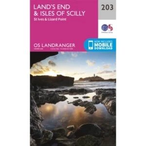 Image of Land's End & Isles of Scilly, St Ives & Lizard Point by Ordnance Survey (Sheet map, folded, 2016)