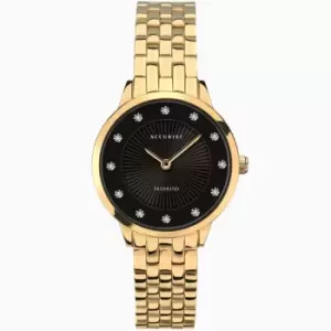 Image of Ladies Accurist Dress Watch Gold Brass Bracelet