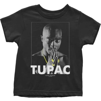 Image of Tupac - Praying Kids 3 Years T-Shirt - Black