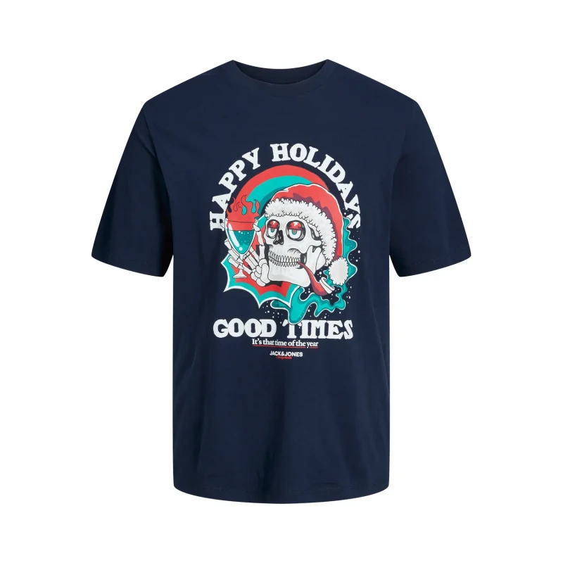 Image of jack & jones Children's crew neck T-Shirt Jack & Jones Jorchristmas Skull Bleu Male 12 ans