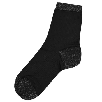 Image of Jonathan Aston Lurex Heel and Toe Socks - Black