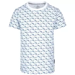 Image of Trespass Boys Roco T-Shirt (9-10 Years) (White/Blue)