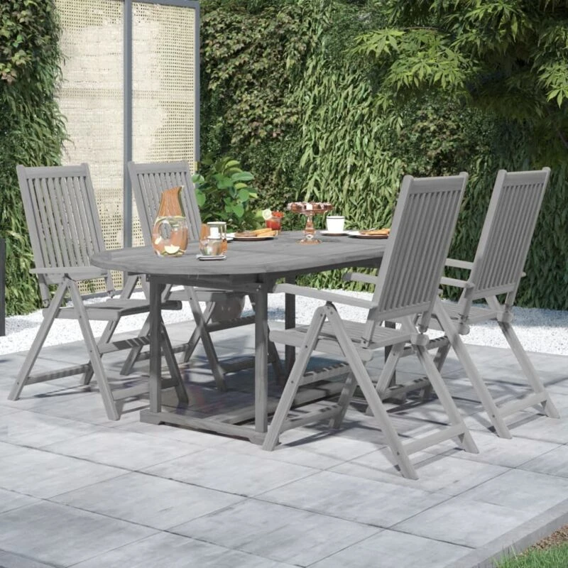 Image of VIDAXL 5 Piece Garden Dining Set Solid Wood Acacia Vidaxl 8720286562239