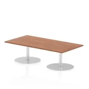 Image of Italia Poseur Table Rectangle 1600800 Top 475 High Walnut