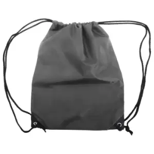Image of Shugon Stafford Plain Drawstring Tote Bag - 13 Litres (One Size) (Dark Grey)