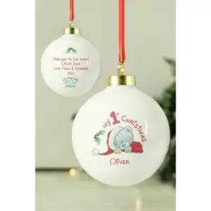 Image of Personalised Tatty Teddy My 1st Christmas Bauble