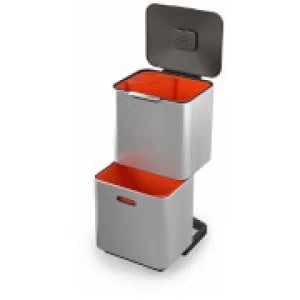 Image of Joseph Totem Max 60-Litre Waste Separation & Recycling Bin - Stainless Steel