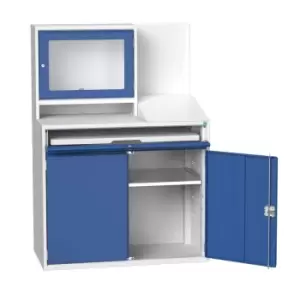 Image of Bott Computer Workstation with flat top, shelf and single cupboard - 1000 x 650 x 550