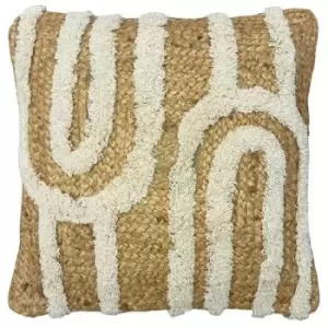 Image of Furn - Jute Tufted Cushion Cover (One Size) (Natural) - Natural